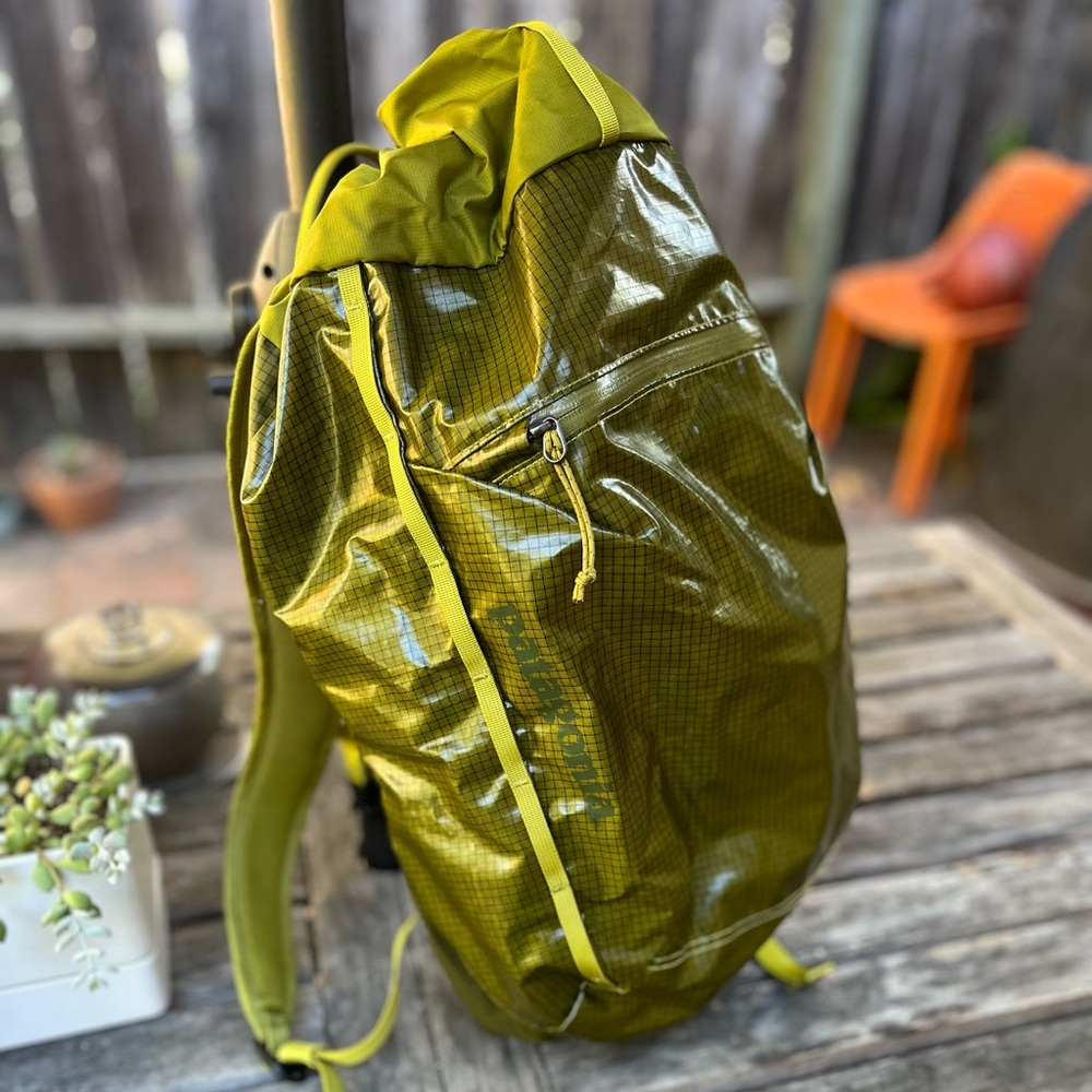 Patagonia Chartreuse Hole Cinch Pack 20L Backpack.